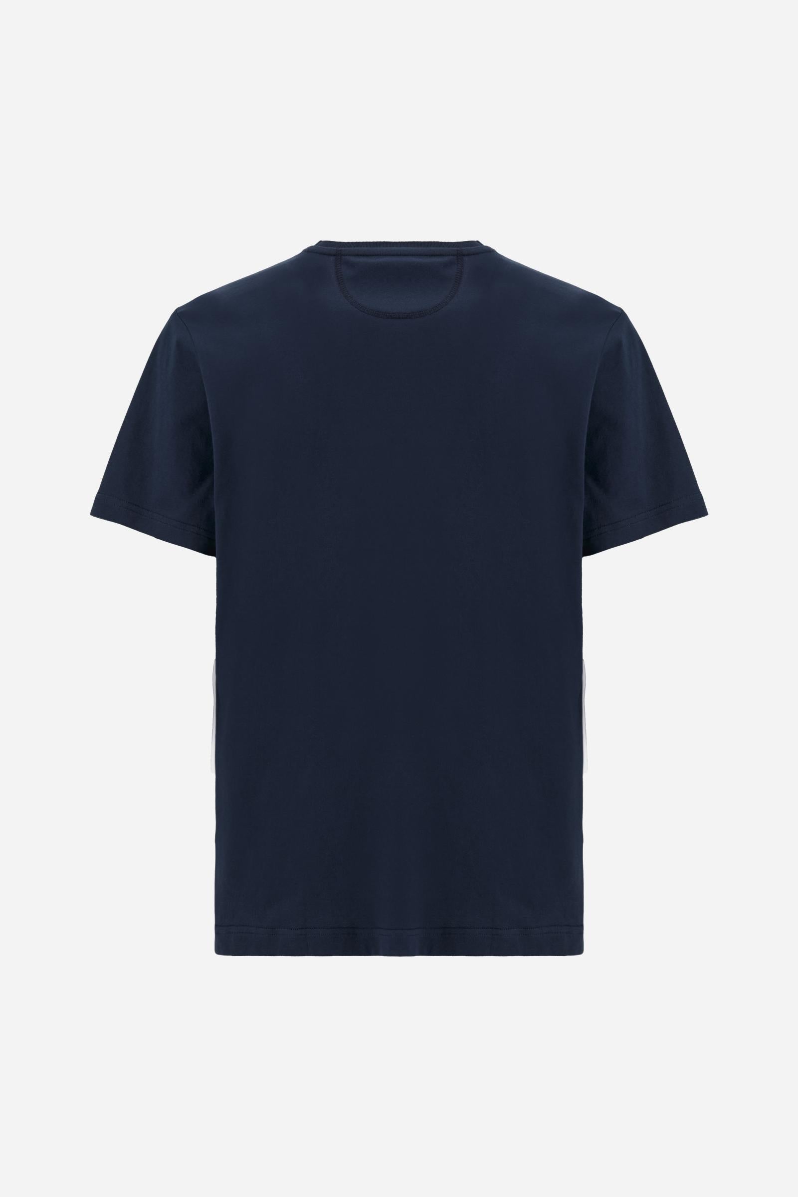 Men’s short-sleeve cotton jersey T-shirt. Crew-neck style with regular fit, enriched with embroidered crests and a large Guards print. - Navy                                                                                                                                                                                                                                                                                                                                                                                   