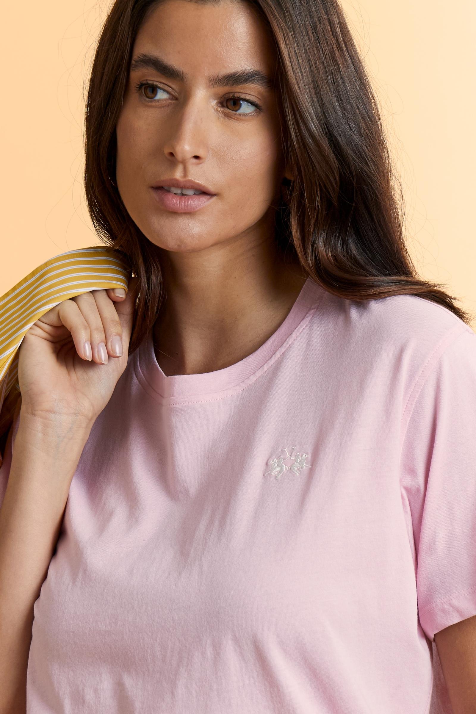 Women’s cotton jersey T-shirt with logo – Casta