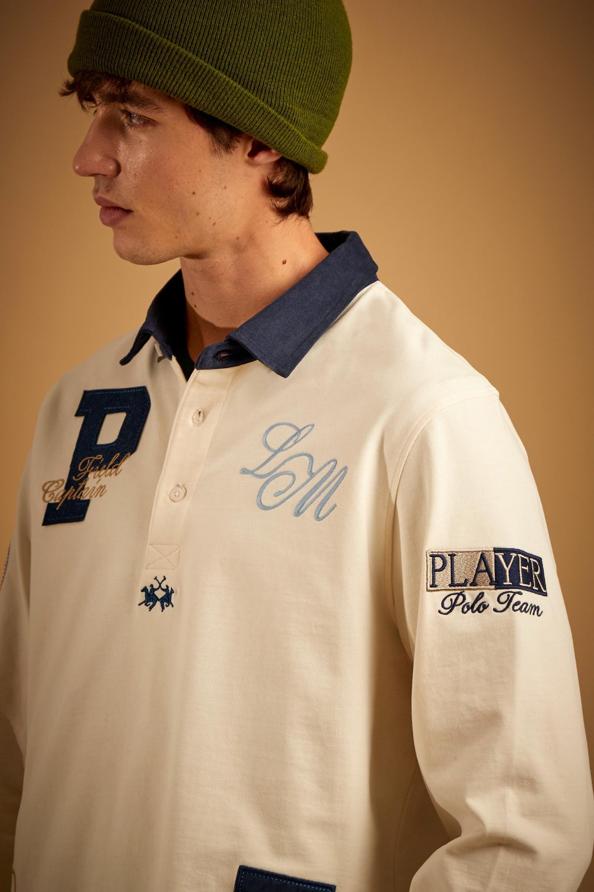 Polo homme Heritage multigraphique en jersey de coton épais - Edgar