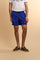 Men’s solid nylon mid-length swim shorts. Regular fit with elasticated waistband, adjustable drawstring, back pocket and embroidered logo. - Mazarine Blue                                                                                                                                                                                                                                                                                                                                                                      