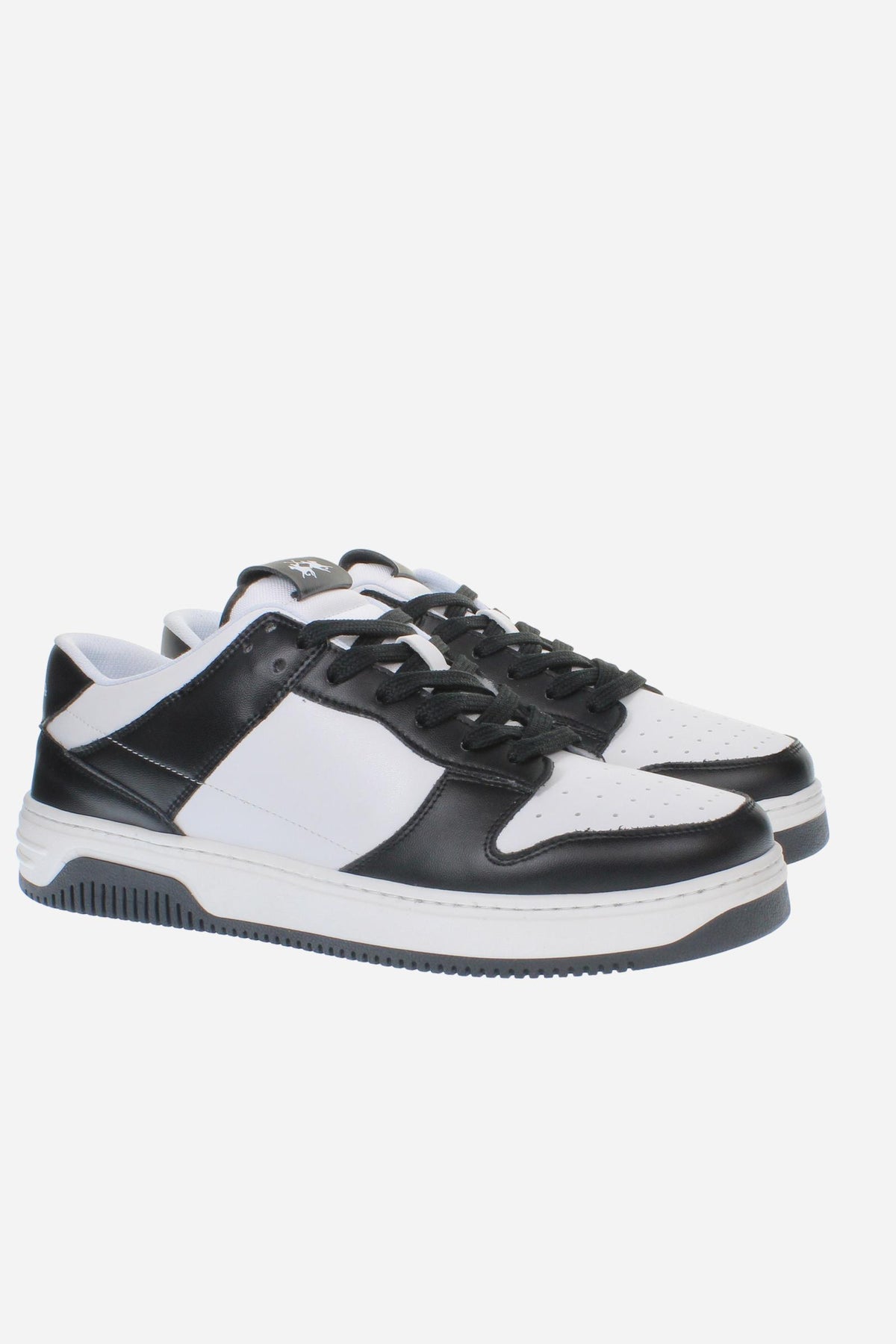 Men's sneaker with soft leather upper, two-tone rubber sole, Strobel construction for flexibility, and a personalized footbed for all-day comfort and urban style. - Optic White/Black