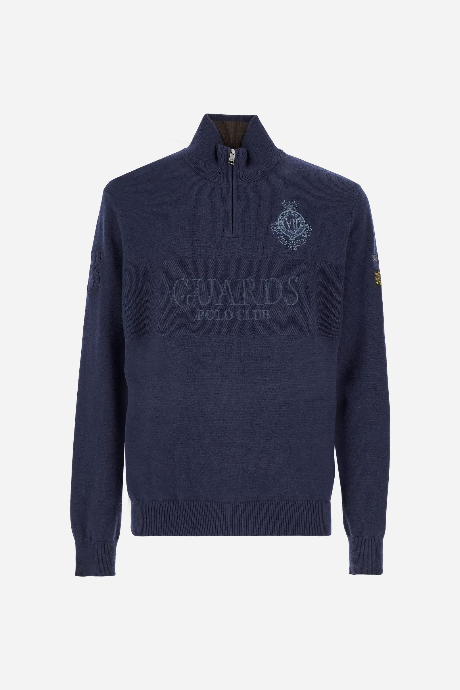 Men’s wool half‑zip mock‑neck sweater - Boulus