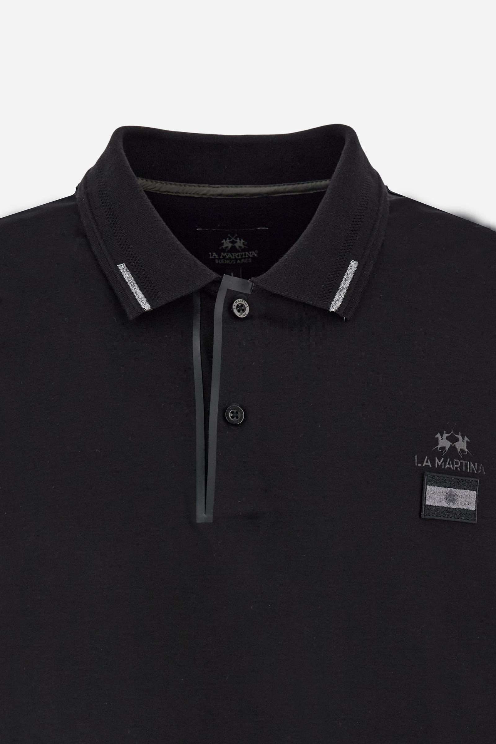 Men’s long-sleeve polo fluid jersey AAP - Booker