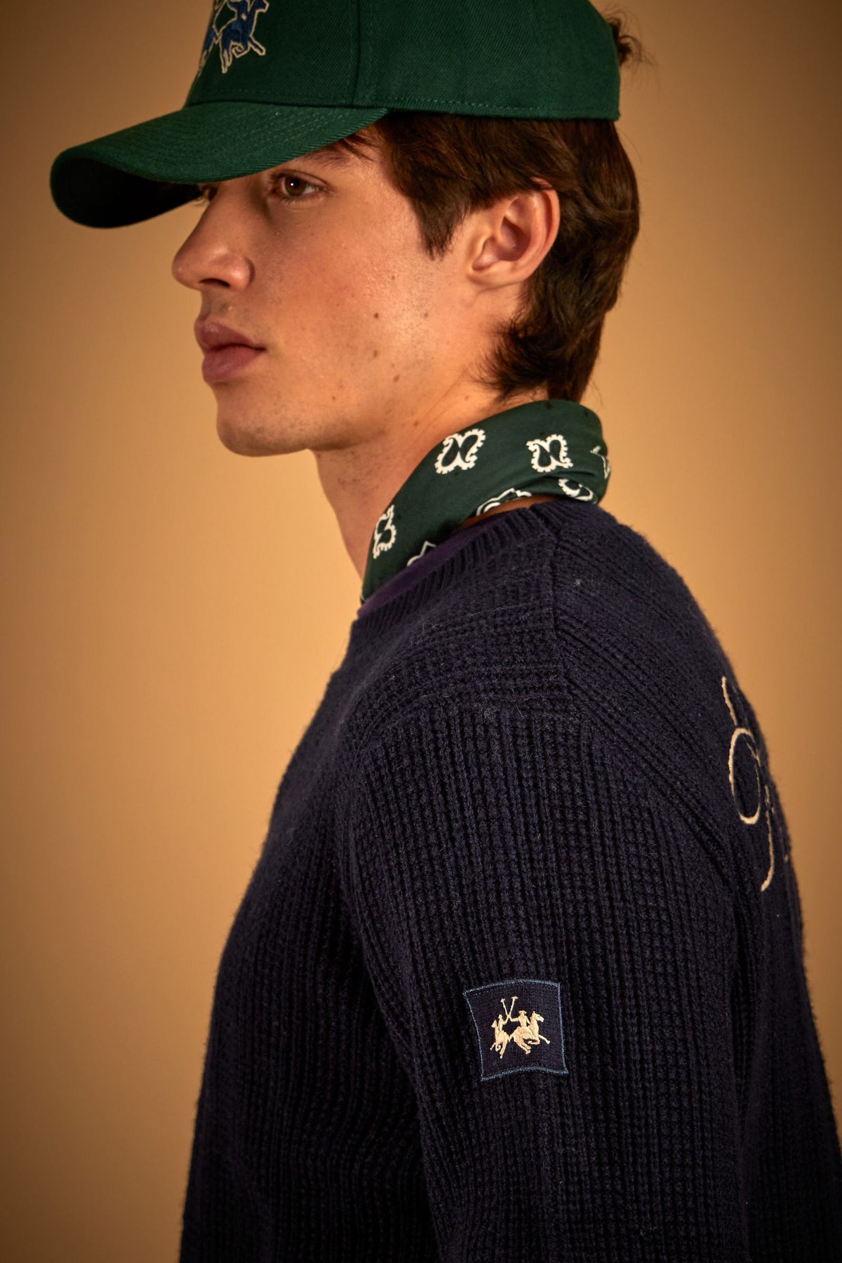 Men's crew neck sweater in wool blend Cortina Polo Club - Eric