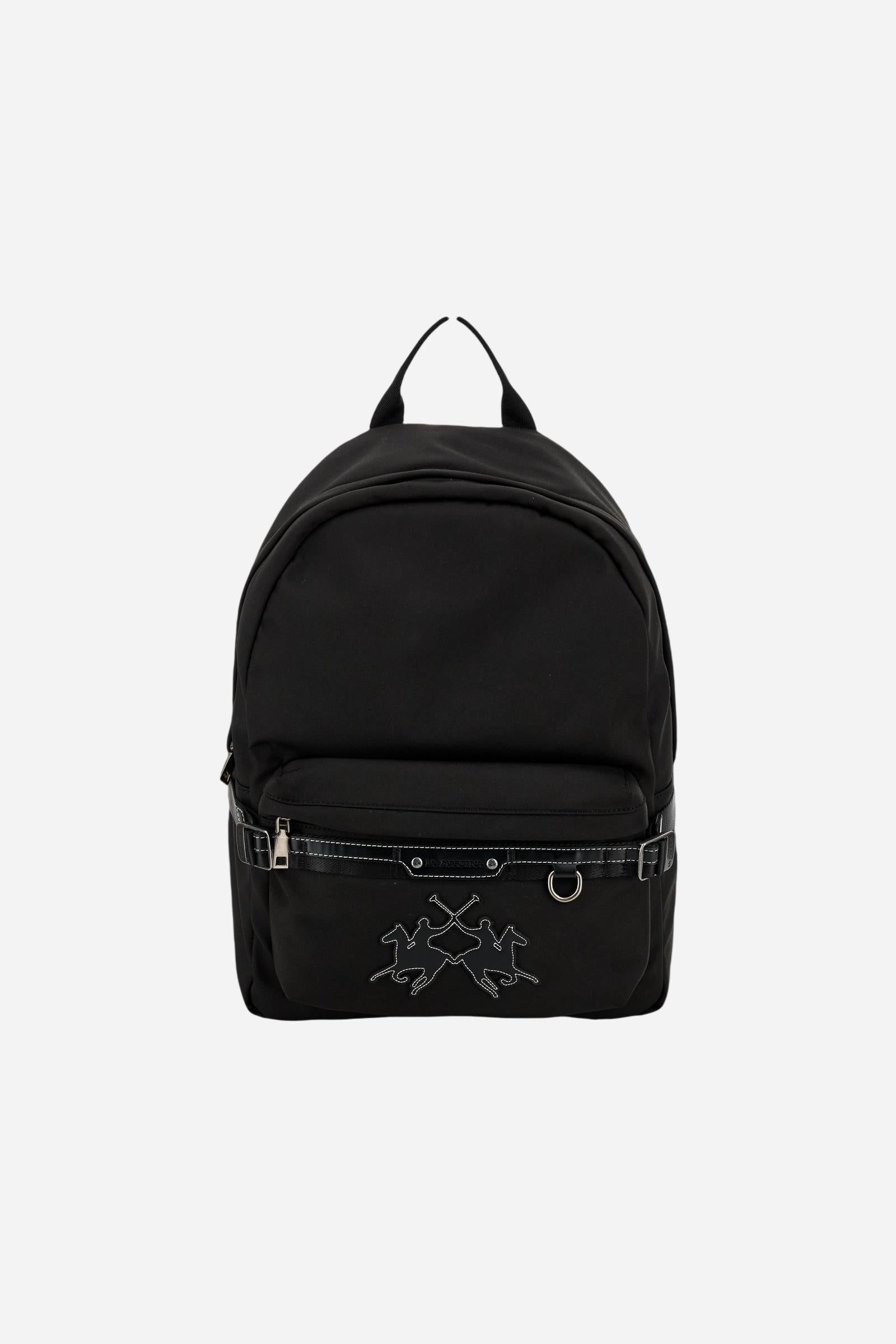 Technical canvas backpack with maxi logo – Andean Backpack