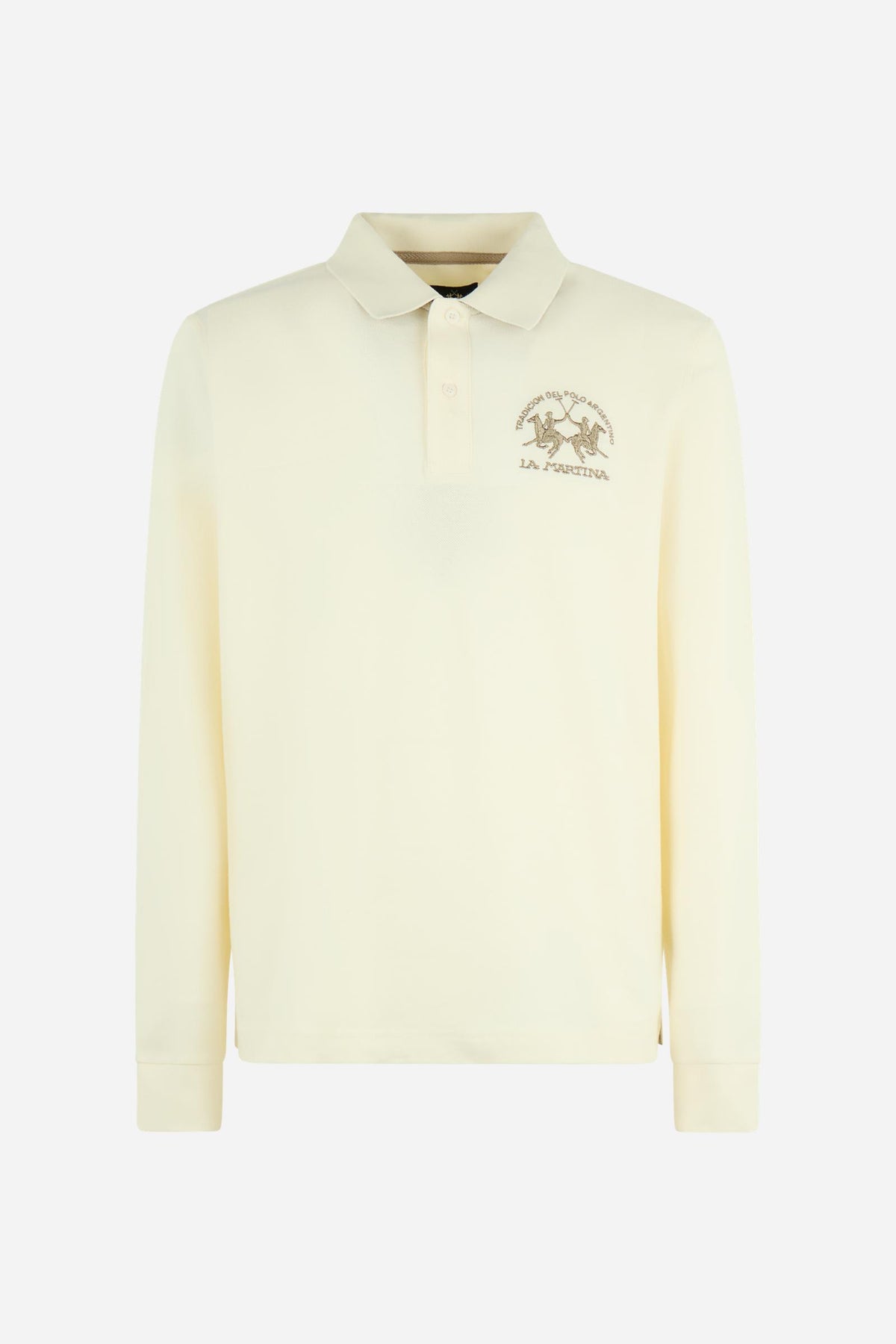 Herren Polo Langarm aus Baumwoll-Piqué Essentials. Darius