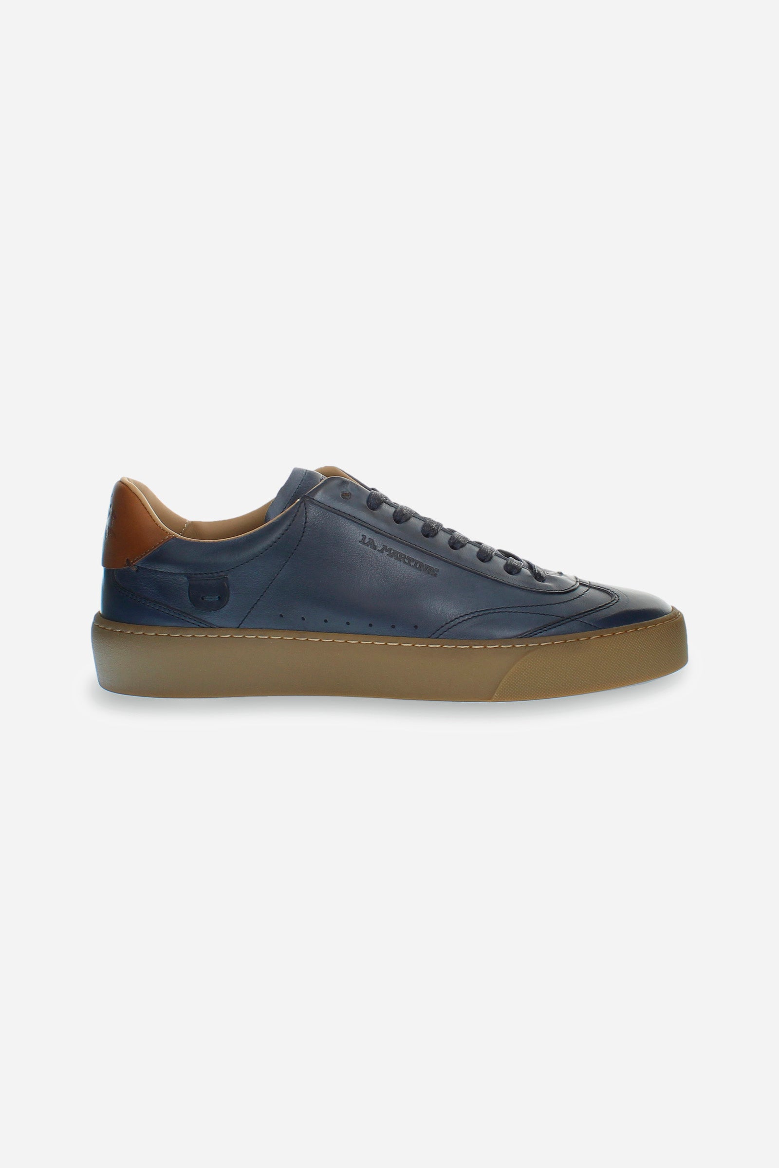 Sneaker uomo in pelle scamosciata