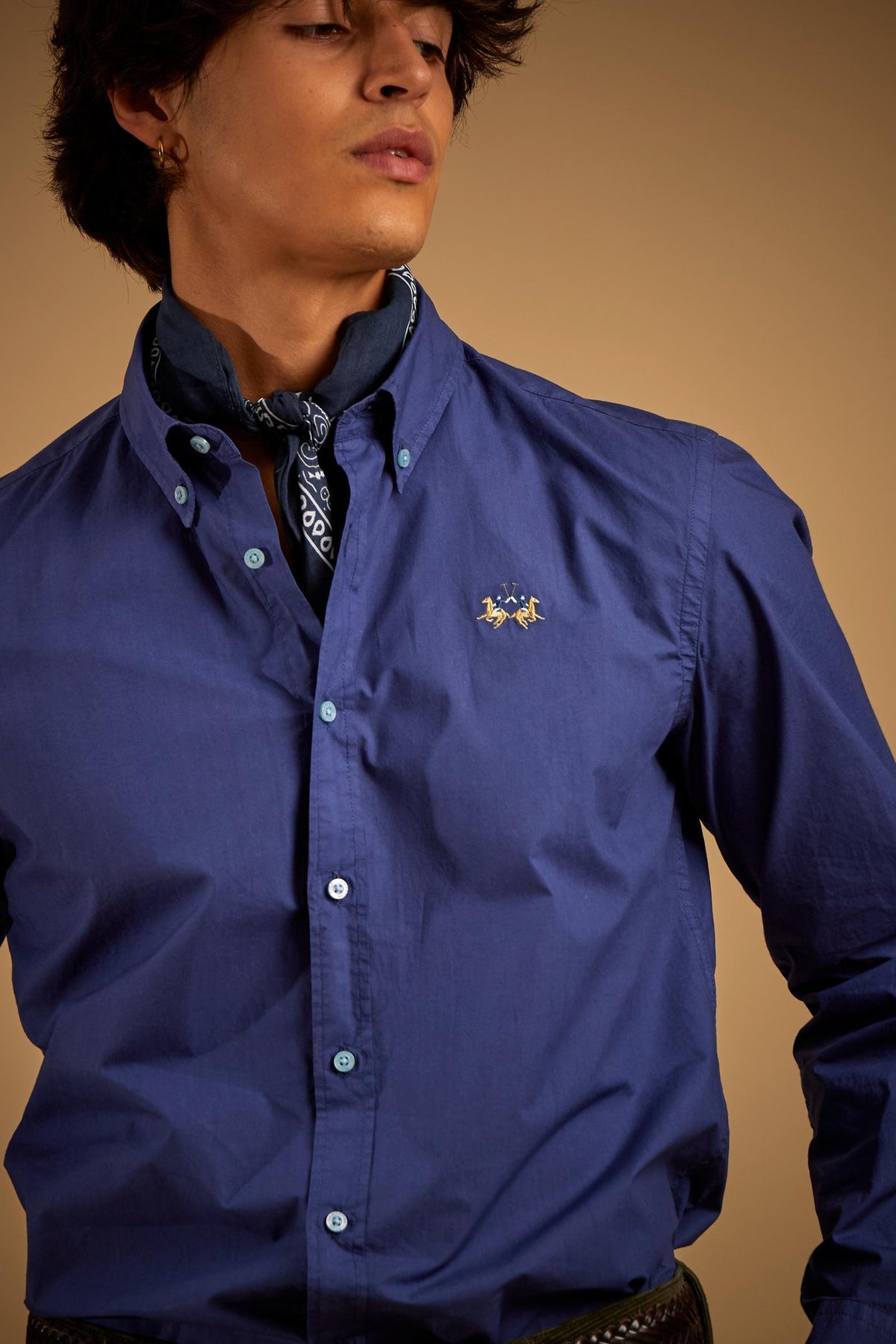 Men's shirt in garment-dyed cotton poplin - Rodolfo
