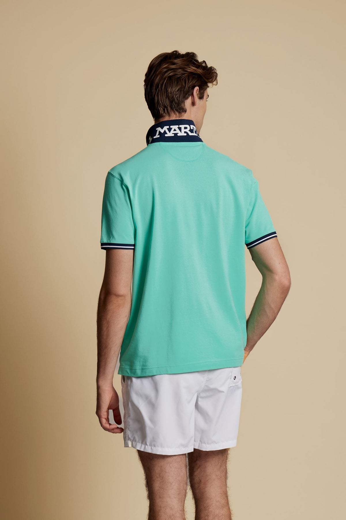 Herren Kurzarm-Poloshirt aus Stretch-Piqué mit Kontrastdetails – Trixie