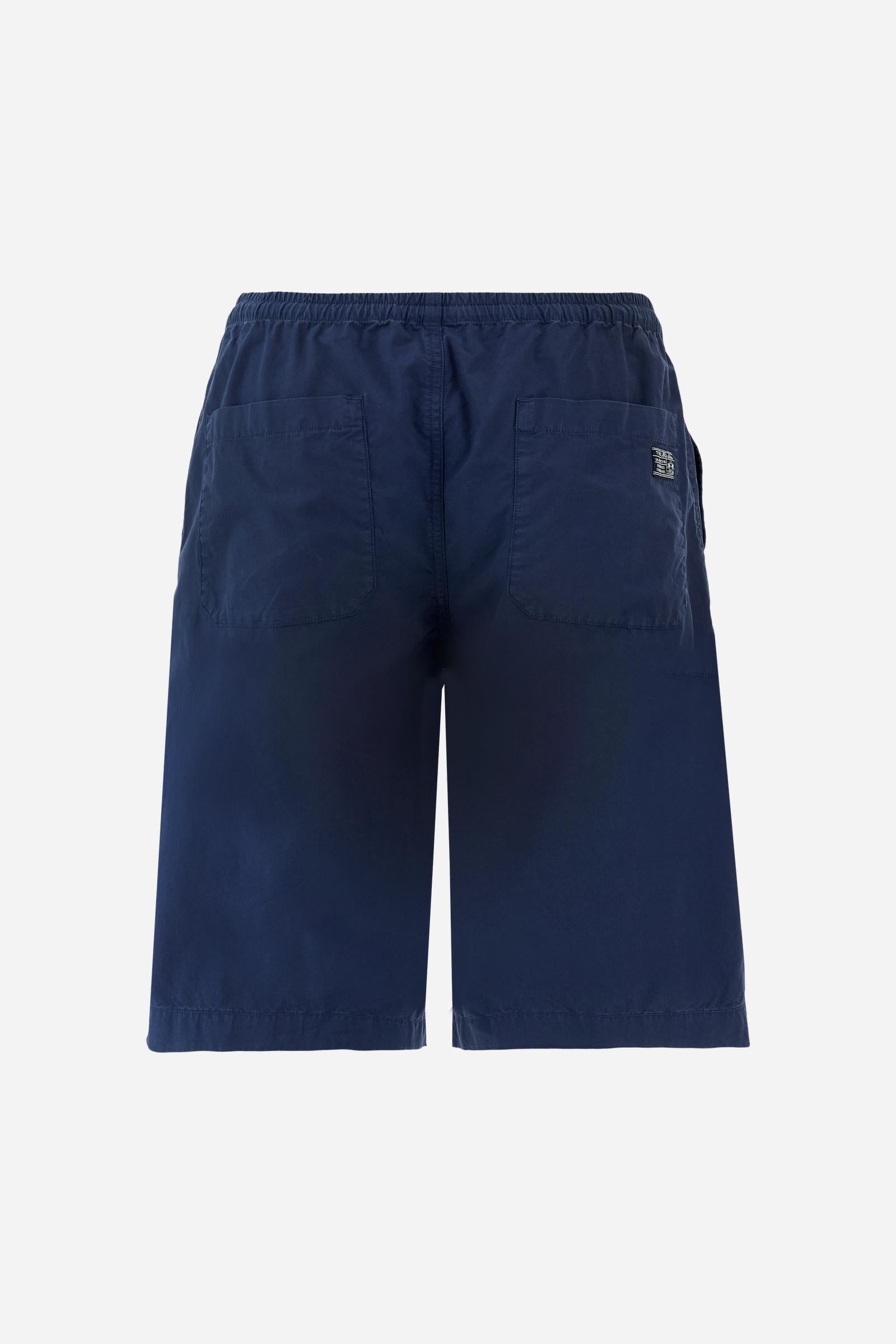 Men’s garment-dyed poplin Bermuda shorts - Cesar