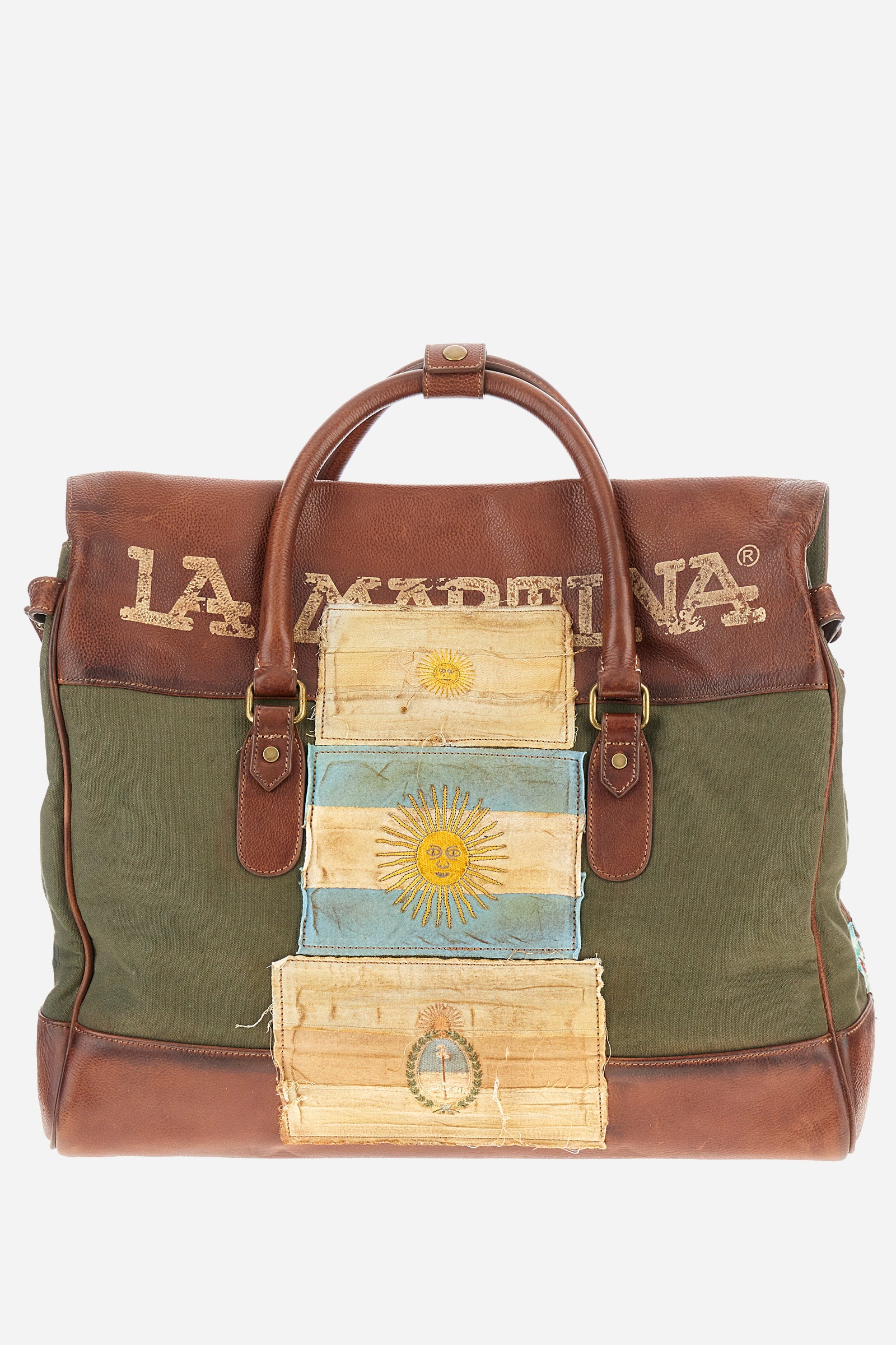 Unisex leather duffel bag - Banderas