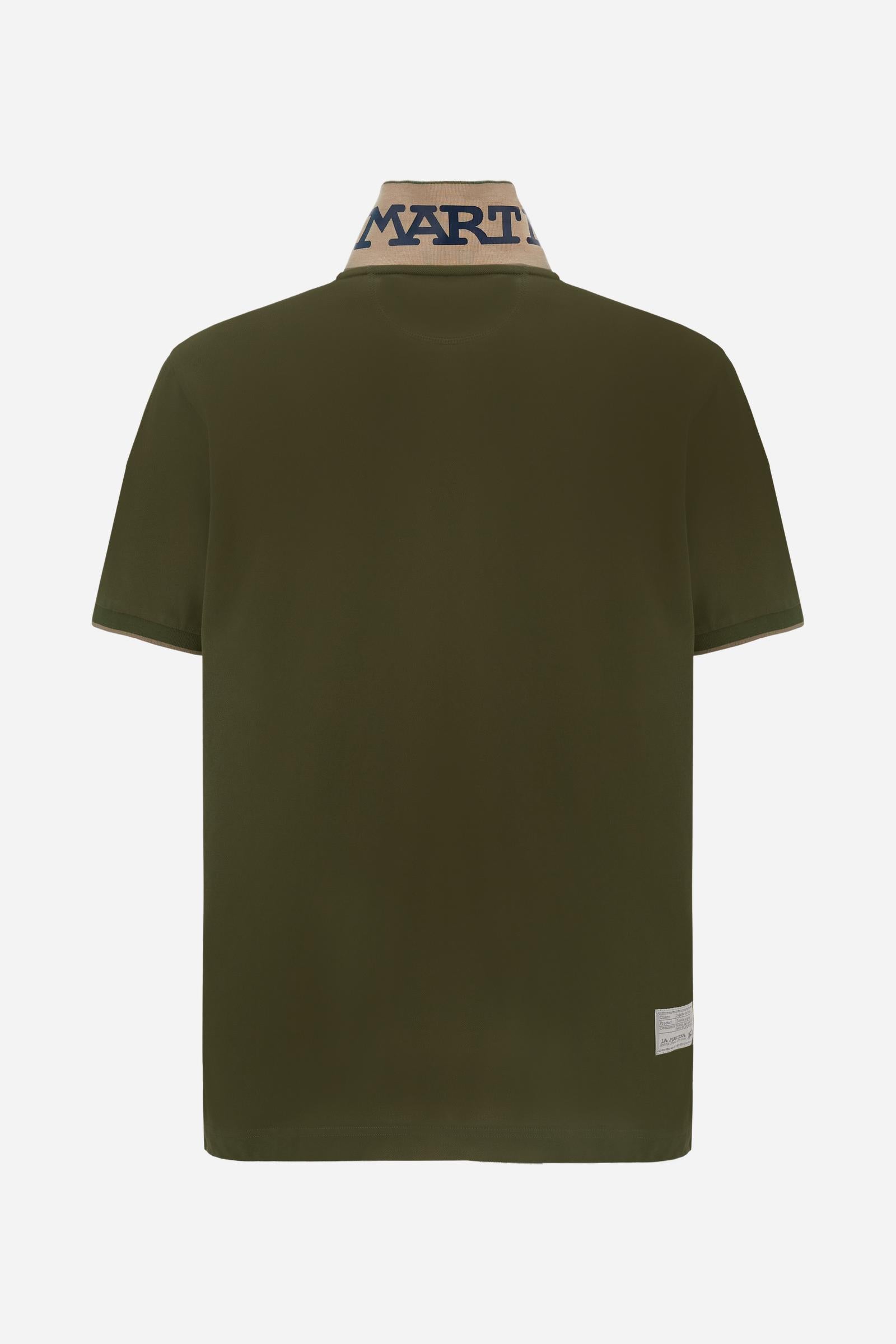 Men's short sleeve polo in stretch piqué with Iconic Team logo - Miguel