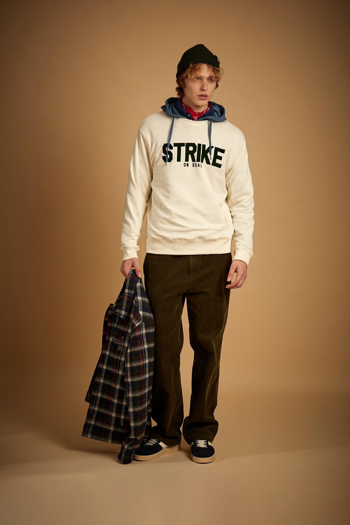 Herren-Sweatshirt mit Rundhalsausschnitt aus Baumwollfleece Swing on Polo - Dionigi