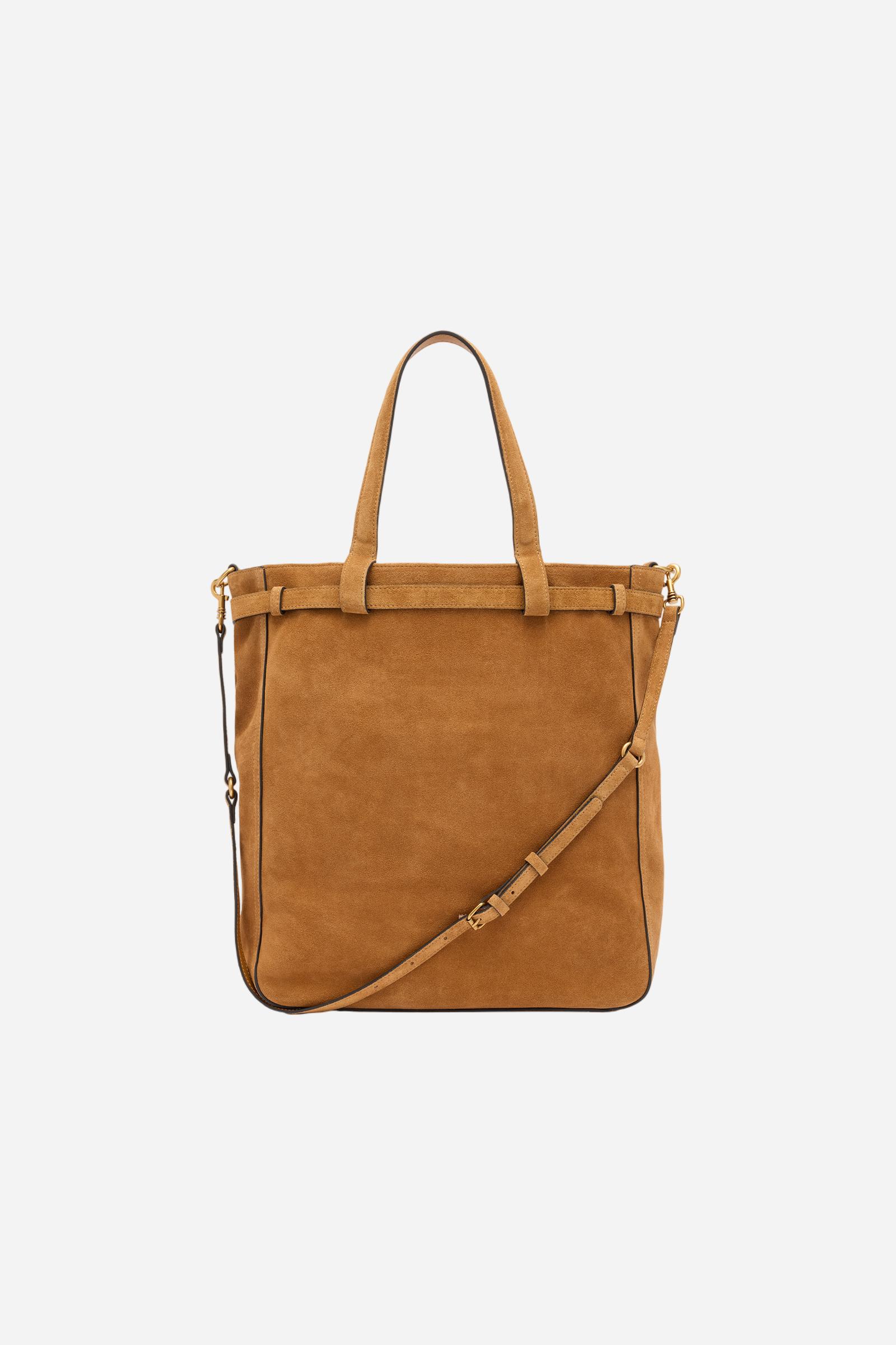 Suede leather shopping bag – Etherea