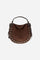 Half-moon suede bag with contrasting leather details and small metallic studs on the front. Sophisticated and contemporary design. - D.BROWN/D.CHOCOLATE                                                                                                                                                                                                                                                                                                                                                                        
