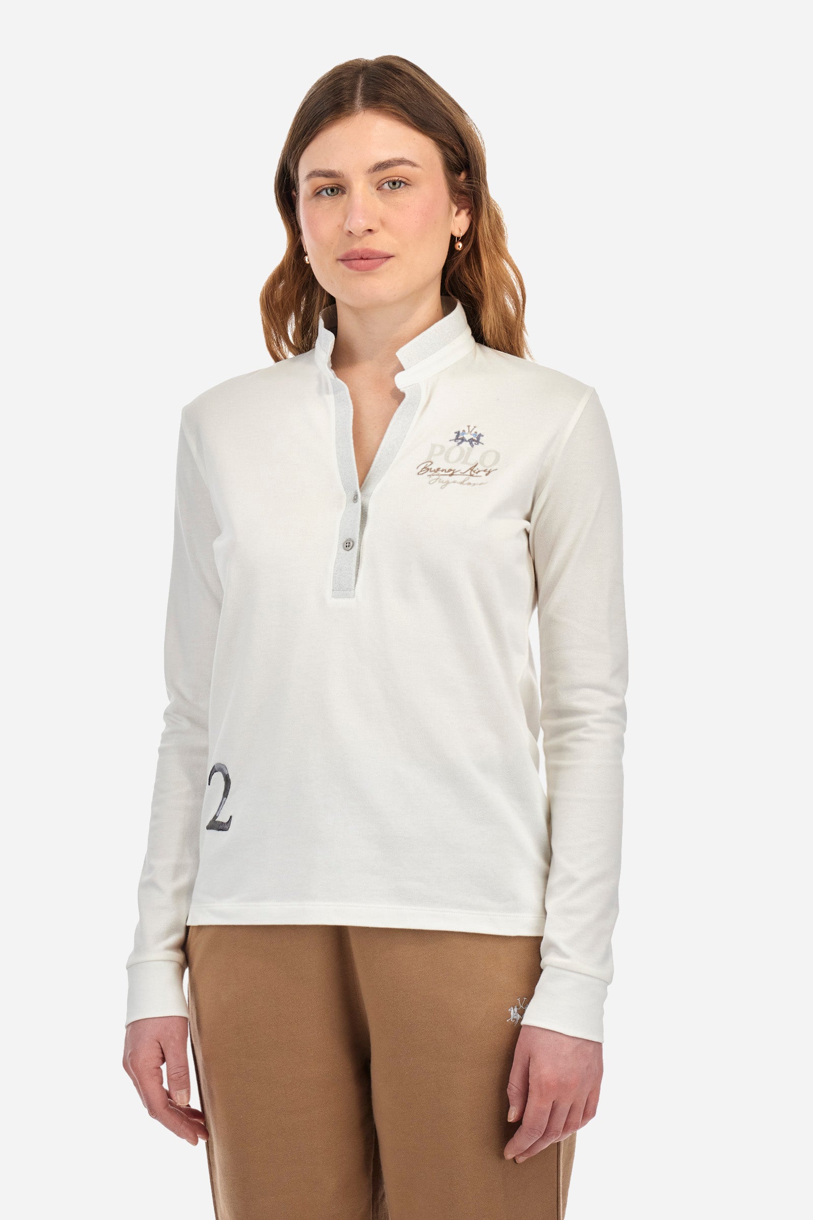 Polo coupe classique en coton stretch - Zooey