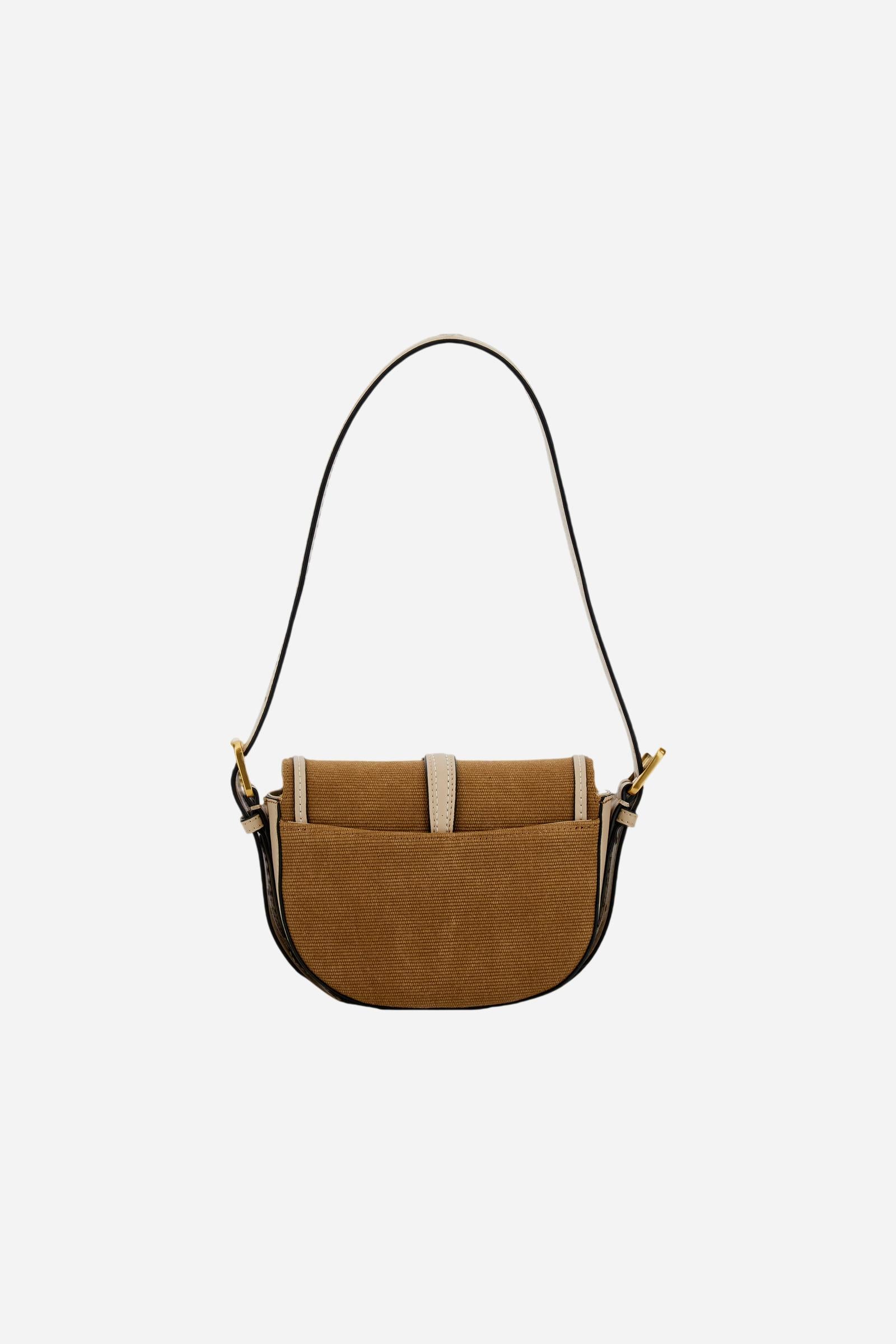 Small saddle crossbody bag in washed canvas – Small Shoulder Bag