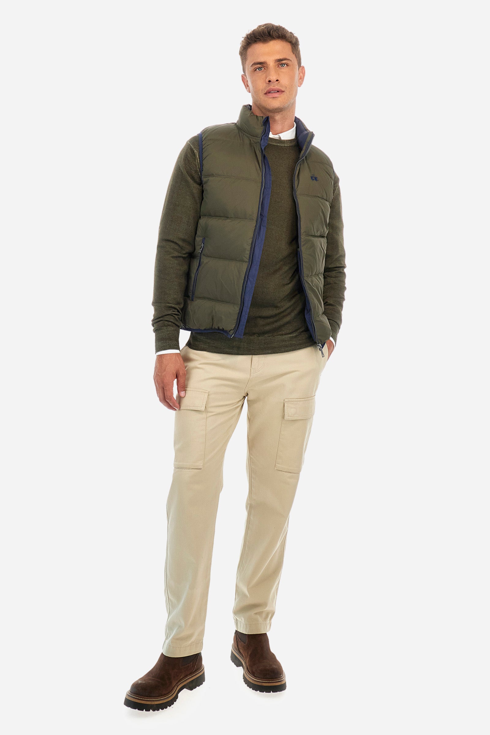 Regular-fit gilet in synthetic fabric - Zipactonal