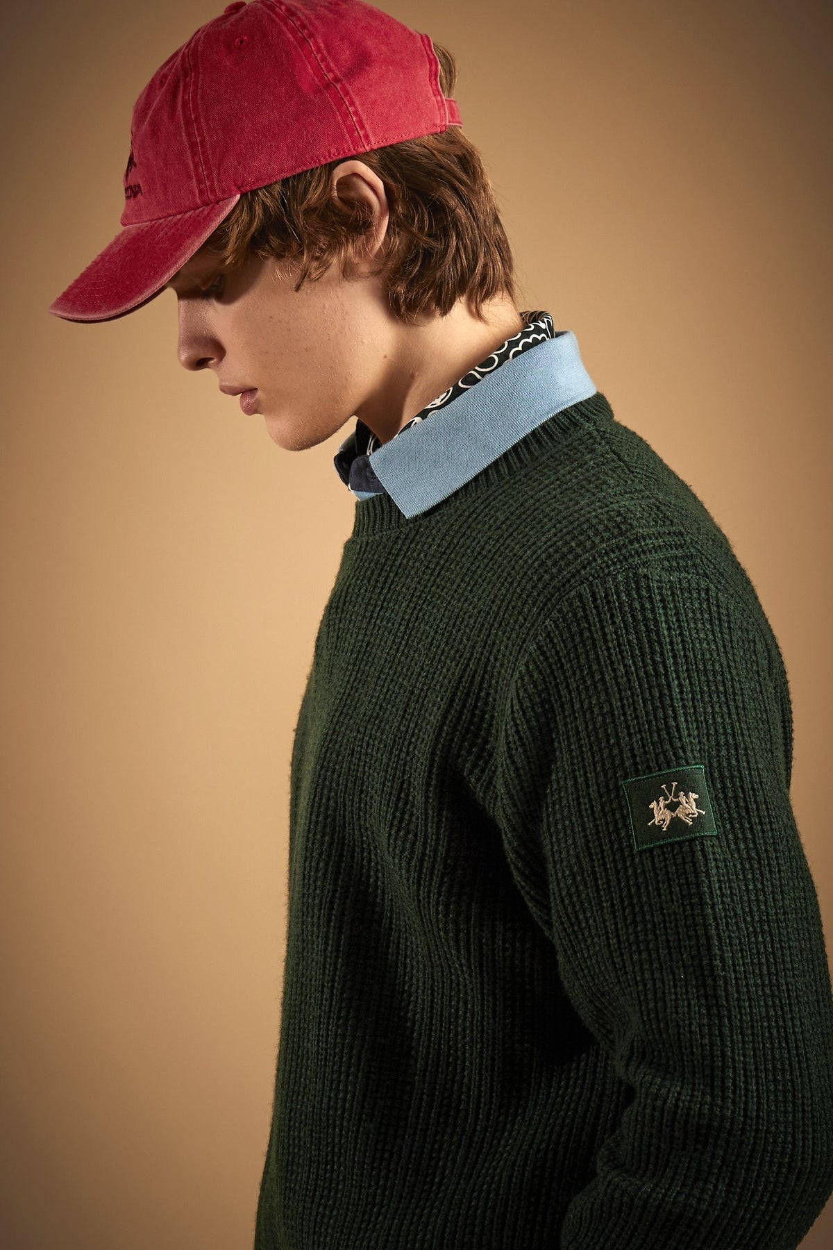 Men's crew neck sweater in wool blend Cortina Polo Club - Eric