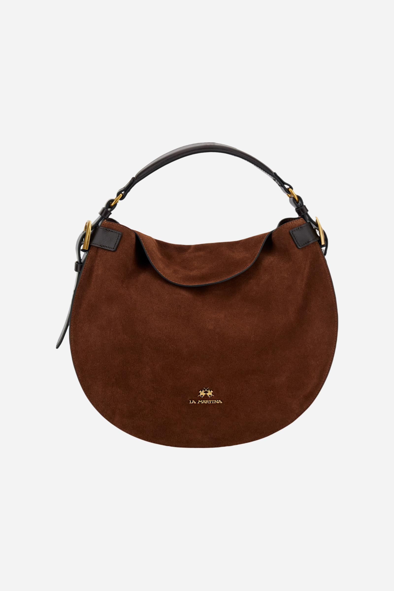 Suede and leather hobo bag – Luna Hobo