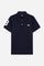 Short-sleeved polo shirt for boys made from soft 100% cotton jersey. The style features a regular fit, two-button front opening and collar in the same fabric. The number “3” printed on the right sleeve, the brand lettering under the collar and the small embroidered logo on the chest add contrast details with an iconic and sporty character. - Navy